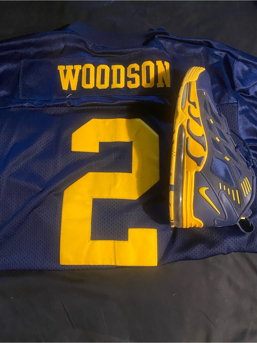 Nike pillar (CharlesWoodson) with Michigan Woodson jersey sz 12 shoes